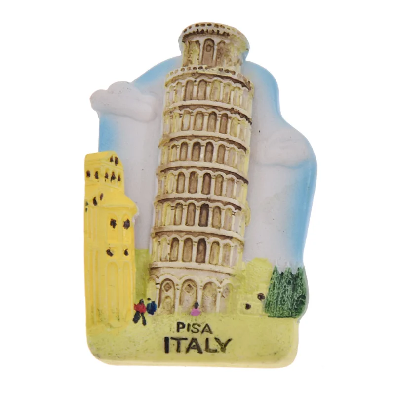 Башня пизанского Миланского собора 3D магнит на холодильник пейзаж сувенирные Смола наклейки на холодильник подарки украшение для дома кухни