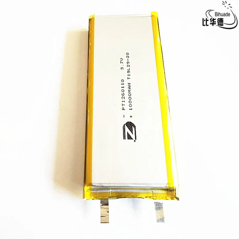 Lithium Ion Battery Good Qulity Pure batteries 3.7V,10000mAH,1260110 Polymer lithium ion / Li-ion battery For TOY,POWER BANK,GPS