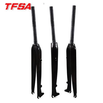 

Carbon fiber mountain bike front fork 29/ 26 semi-rigid carbon fork carbon bicycle straight pipe