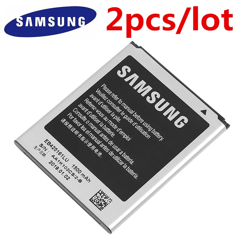 2 шт./лот EB425161LU для Samsung S7562 S7560 S7566 S7568 S7572 S7580 i8190 I739 i759 I669 I8160 S7582 J1mini SM-J аккумулятор
