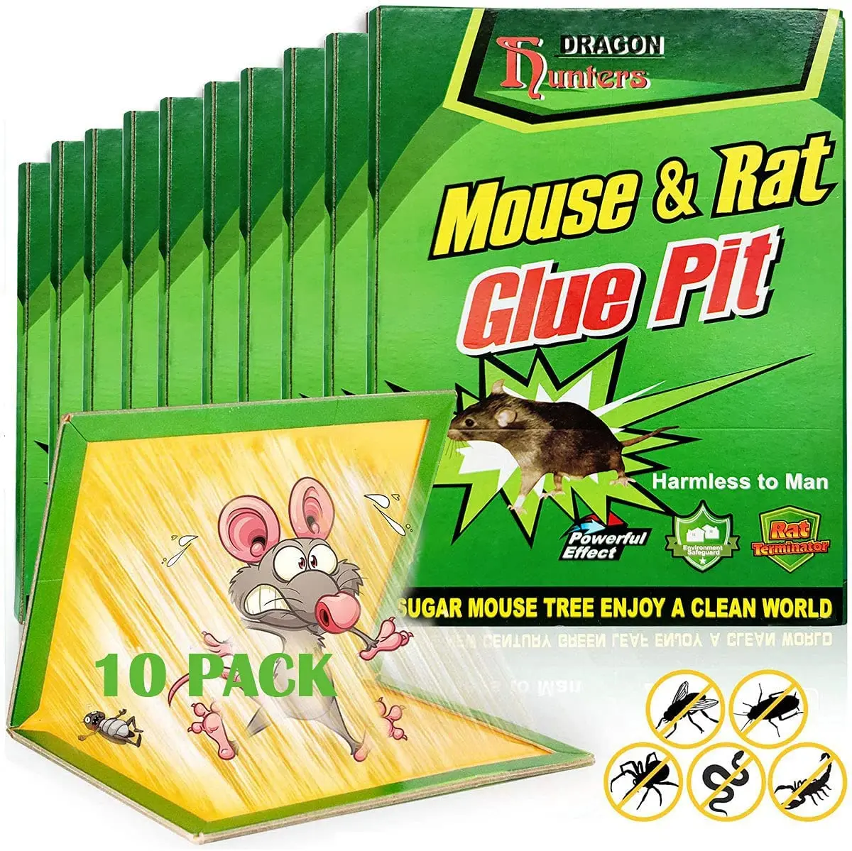 5/10pcs Mouse Board Sticky Mice Glue Trap High Effective Rodent Rat Bugs Catcher Pest Control Reject Non-toxic Eco-Friendly | Дом и сад