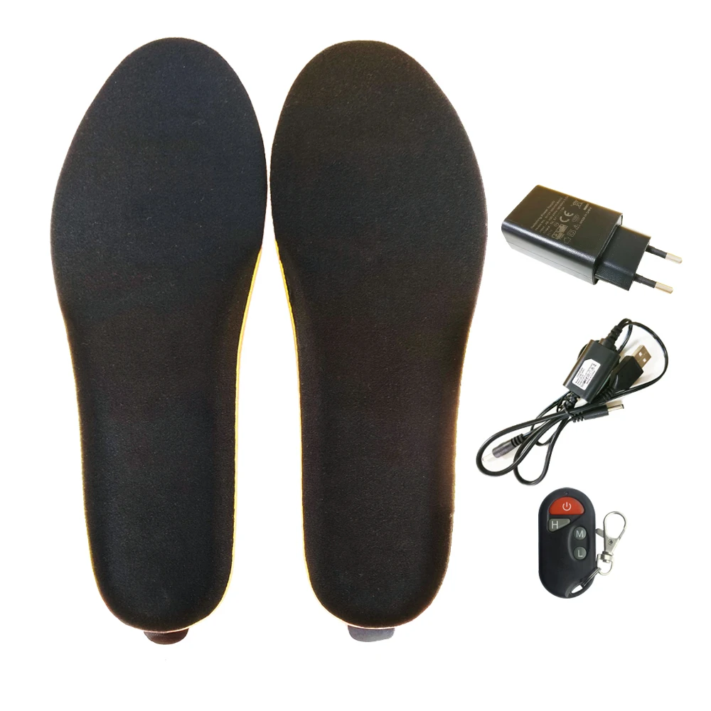 Baratos Nuevas plantillas de calefacción de carga USB para invierno plantillas de esquí al aire libre para hombres y mujeres Camping y senderismo para mantener los pies calientes
