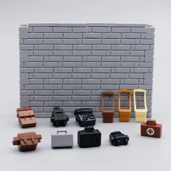 

City Figures Accessories Building Blocks Shoulder Bags backpack briefcase Police Soldier pack Bricks Toys compatible with lego