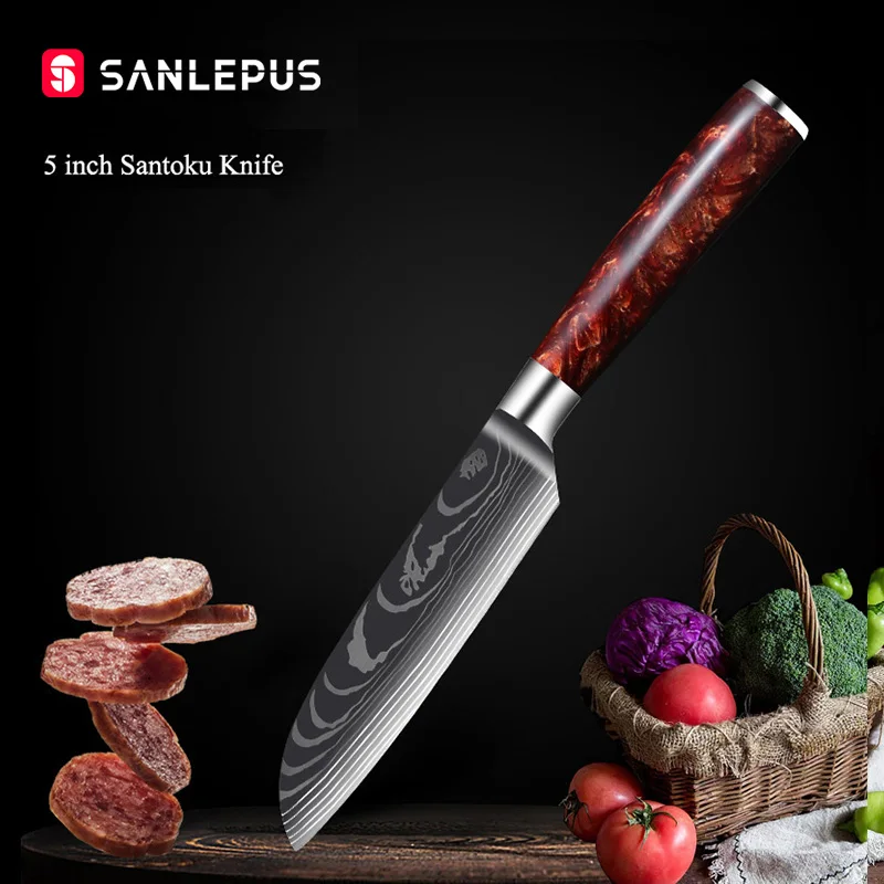 Универсальный нож SANLEPUS 5 дюймов острые ножи шеф-повара из нержавеющей стали для