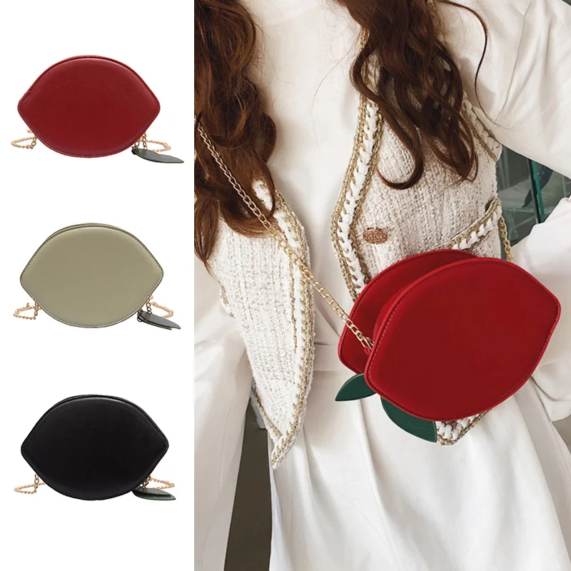 

2019 Simple Fashion Women Wallet PU Leather Hand Holding Purse with Golden Chain Leaf Pendant Single Shoulder Bag C55