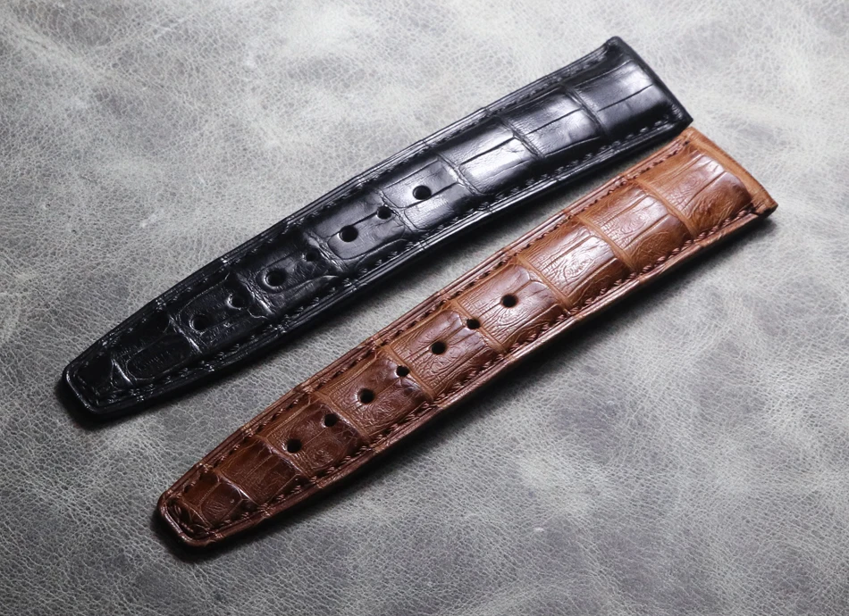 

20 22mm 21mm Watch Accessories Watch Strap Upscale Crocodile skin Handmade Vintage Cow Leather Watch Band Watchband Watch belt