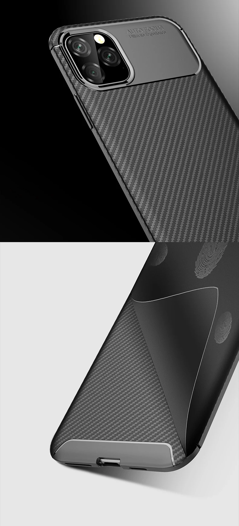 KEYSION чехол для телефона для iPhone 11 11 Pro Max текстура из углеродного волокна мягкая силиконовая Противоударная задняя крышка для iPhone 11 Pro 11Pro Max