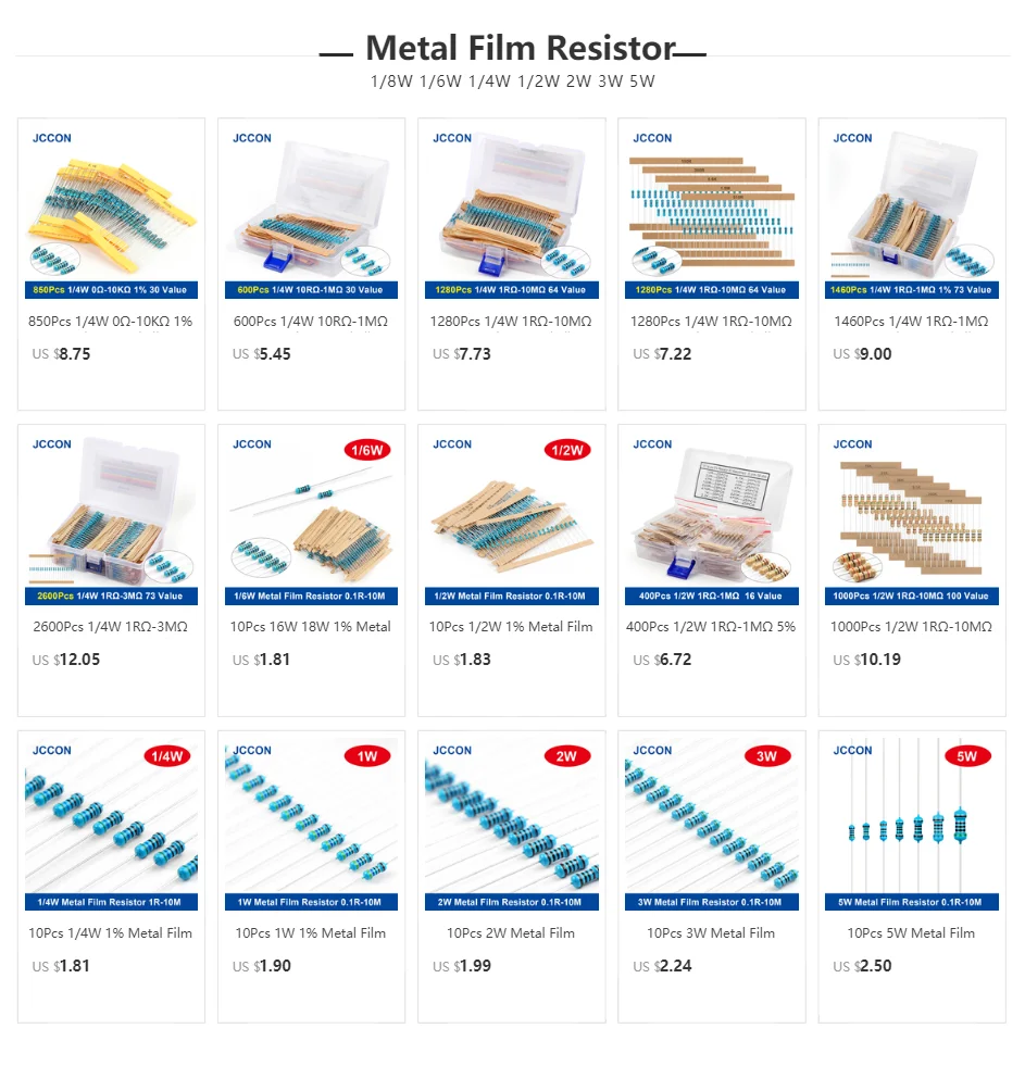 1460Pcs 1/4W 1RΩ-1MΩ 1% 73 Wert Metall Film Widerstand Klingelte Carbon Film Metall Widerstände Sortiment Kit set Widerstand – Detail 1
