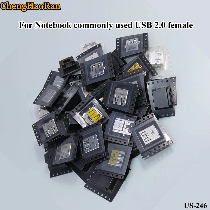 

ChengHaoRan 40 models each 1pcs USB 2.0 4Pin A Type Female Socket Connector type 2 feet 90 degree Data Transmission Charging