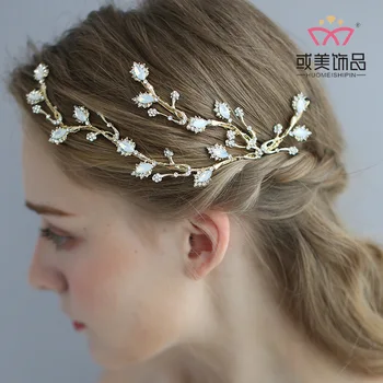 

NPASON 2020 Bride's Handmade headdress: Europe and the United States cross border popular alloy Rhinestone Hair Accessories