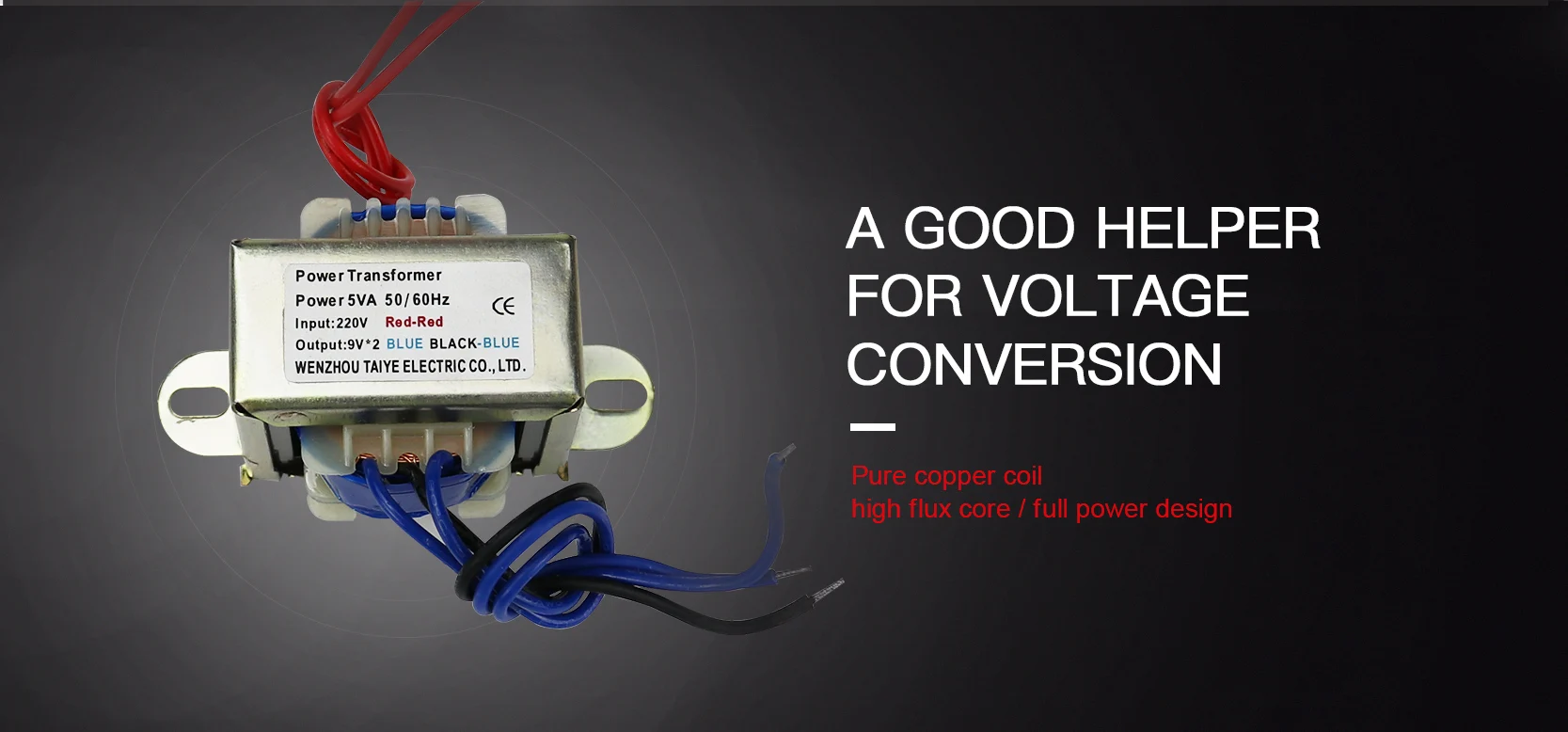 Description Picture 2 of item5W Power transformer  matched power Transformer Output Voltage copper core Input  220V 380V  single/Dual Audio Transformer