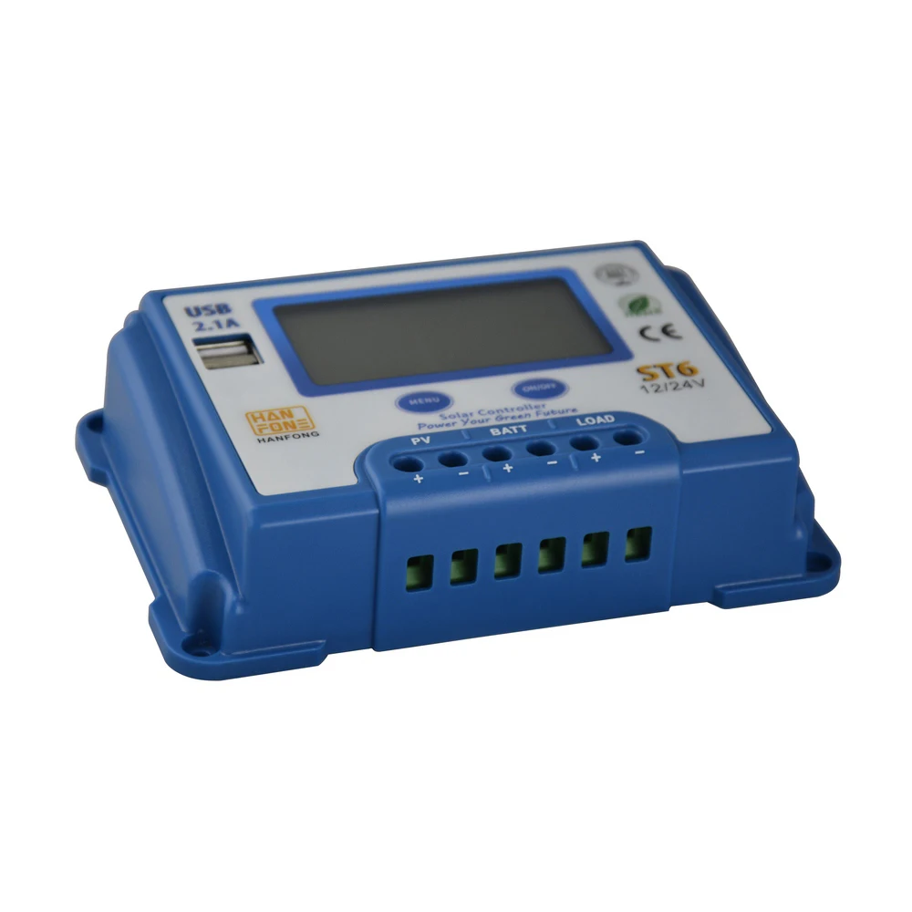 Controlador de Carga 20a 10a 12v 24v Solar Automático Pwm Controladores Lcd Dupla Usb 5v Saída Painel Regulador Fotovoltaico 60a - 50a 40a 30a 24v controlador de carga solar automático pwm