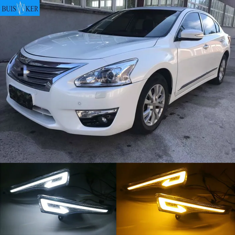 

1Pair DRL Daytime Running Lights fog lamp cover headlight 12V Daylight For Nissan Altima Teana 2013 2014 2015