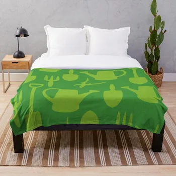 

Green Garden Tools Blanket Wool Flannel Plush Blanket Bedspread For office Sherpa Blanket Couch Quilt Cover Travel