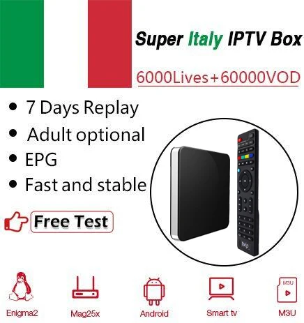 ТВ IP605 tv Box+ IP tv Италия итальянский взрослый Германия aliban Европа Великобритания IPTV, Amlogic S905X WiFi Android/Linux OS MAG Smart tv Box