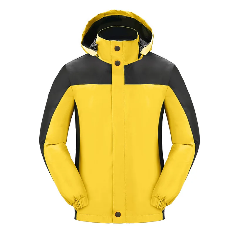 Тонкий Дождевик куртка Открытый Альпинизм Спорт ветрозащитный водонепроницаемый плащ куртка - Цвет: Yellow