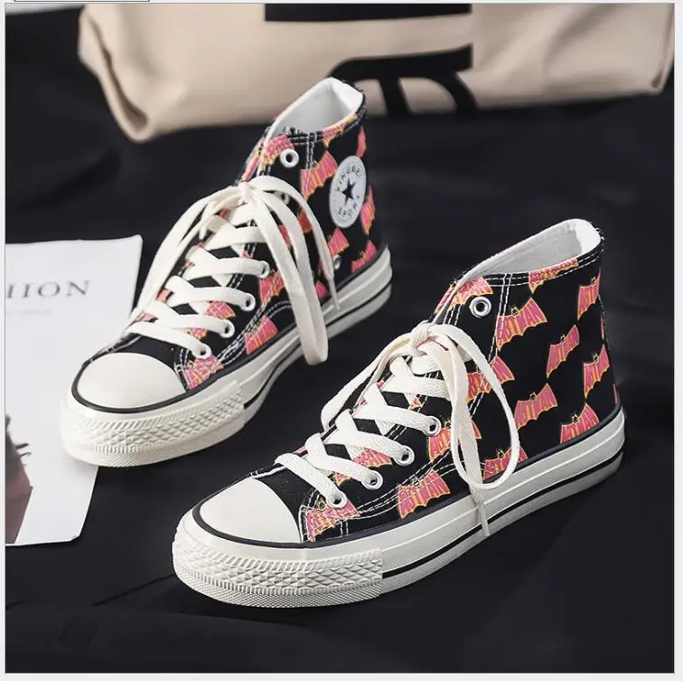 Womens Shoes Platform Sneakers ulzzang Casual Shoes Canvas Student Flats Shoes Women