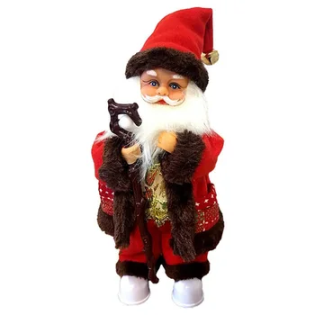 

Glow Dancing Santa Claus Figurine Electric Doll Desktop Ornaments Christmas Party Home Decoration 10x12x28cm LBShipping