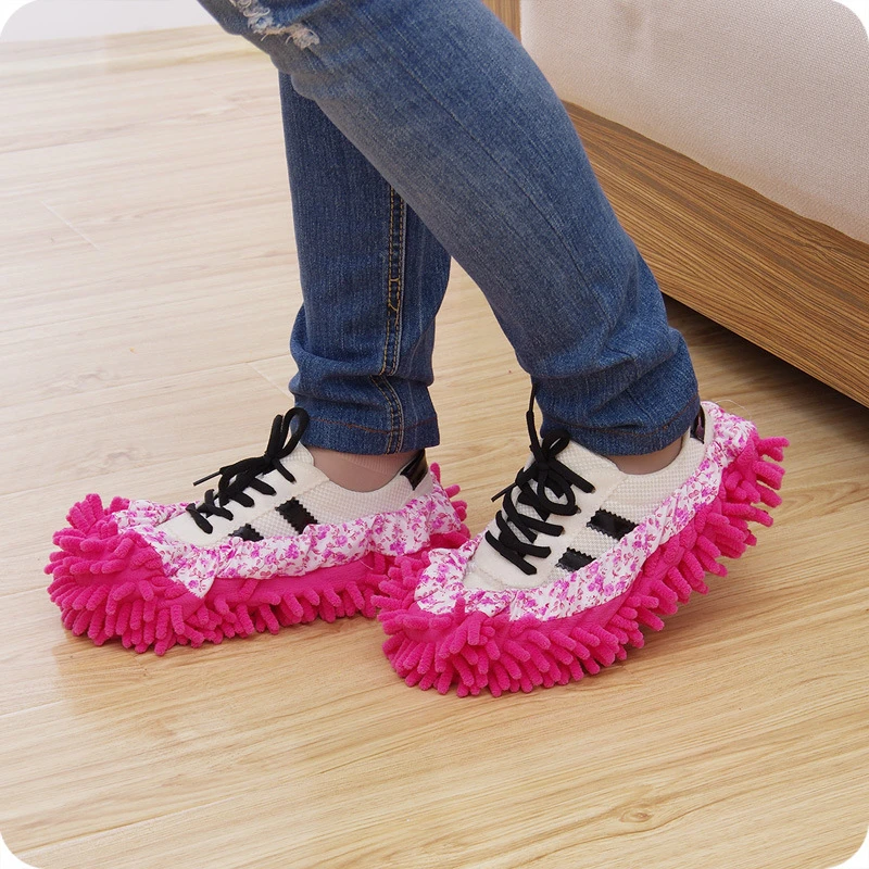 2Ps/Set Lazy Cleaning Cloths Quality Novelty Microfiber Multifunction Detachable Shoes Cover Funny Mop Household Dust Clean Tool