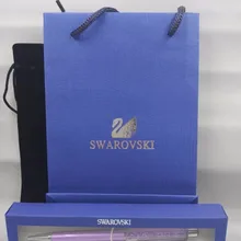 Новинка, милая Шариковая ручка со стразами Swarovsky, Женская Студенческая ручка с милыми кристаллами, звездная ручка