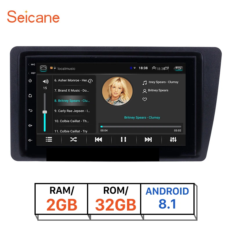 Автомобильный мультимедийный плеер ОЗУ 2 Гб ПЗУ 32 ГБ 2din Android 8 1 радио GPS для Honda Civic
