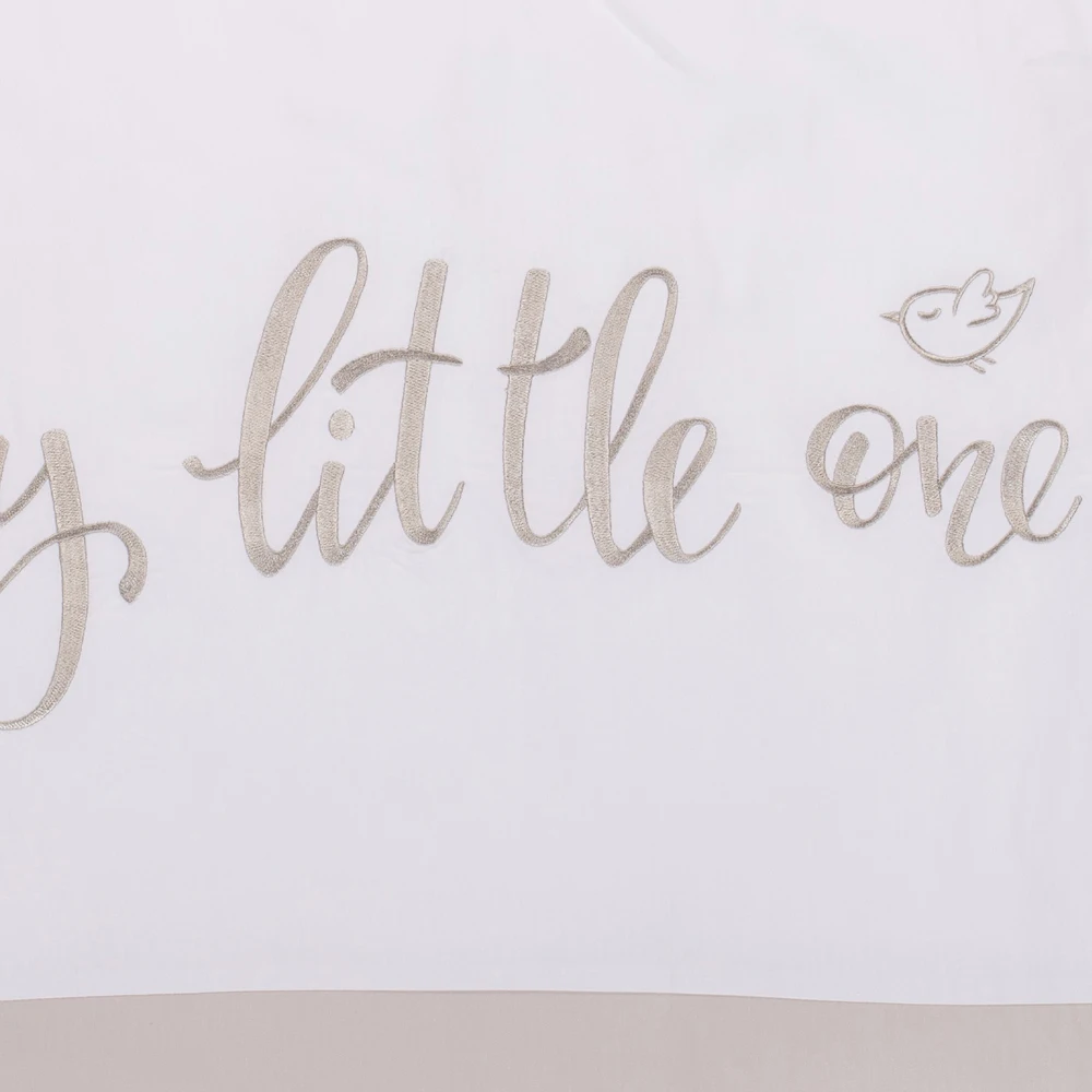 Комплекты постельного белья Happy Baby 87514 детское постельное белье в детской кроватке хлопок белый и серый