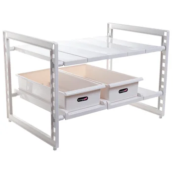 

Japan imported kitchen table telescopic rack kitchen cabinet sink shelf cabinet storage rack