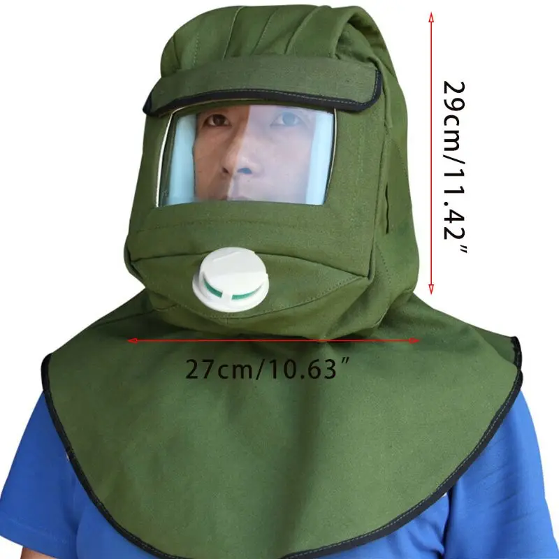 

Safety Sandblast Helmet Sand Blast Hood Protector Mask for Sandblasting Grinding D08B