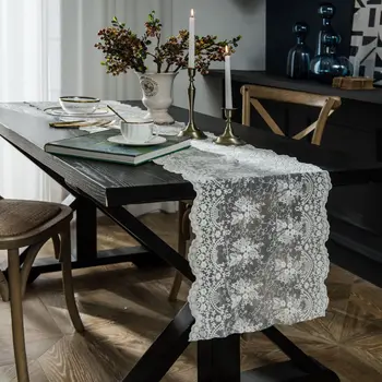 

Lace Table Runners Nordic Room Decorations Charming Table Cover Cloth Bohemia Wedding Accessories manteles T266