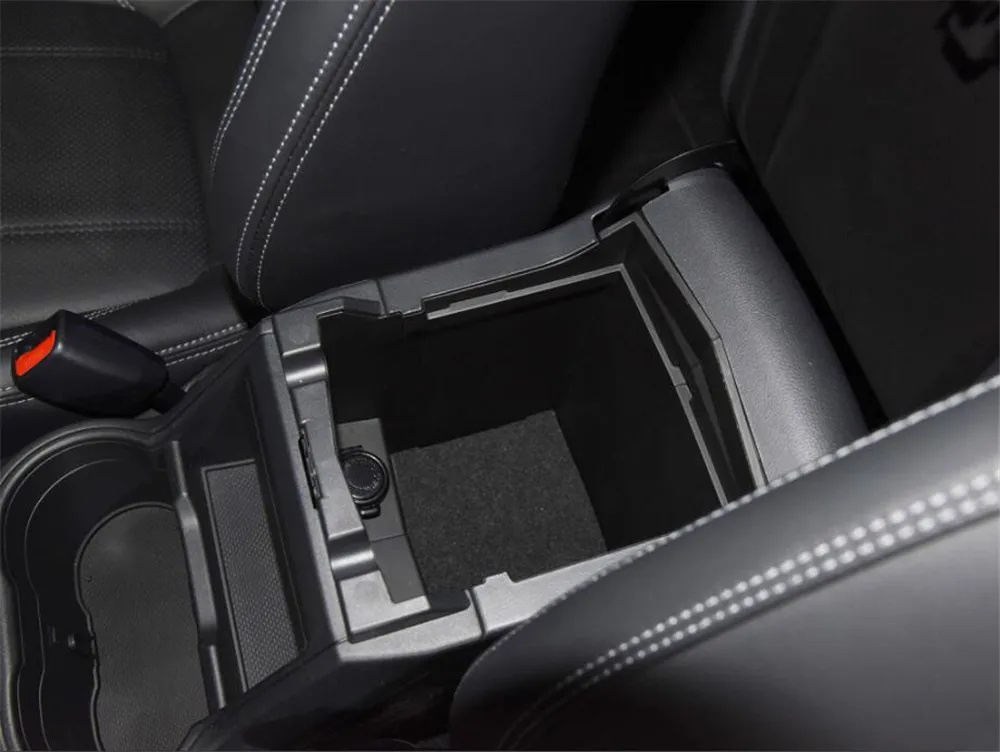√For Subaru forester 2013-2015 carbon fiber console storage box cover trim 2pcs