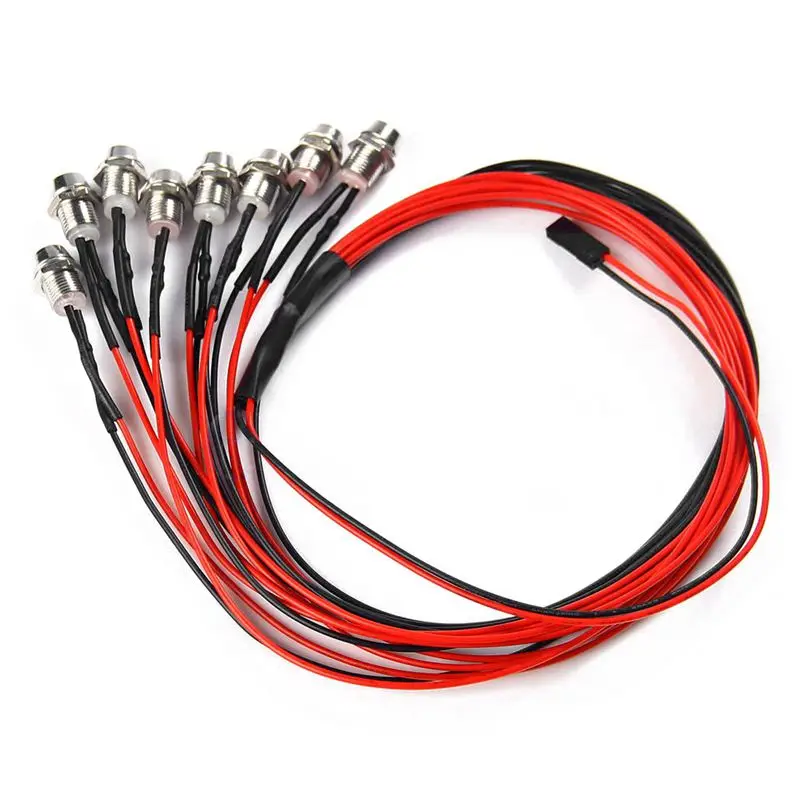 

Retail 8 LED 5mm White Color Red Color LED Light Set for HSP RC Cars WS