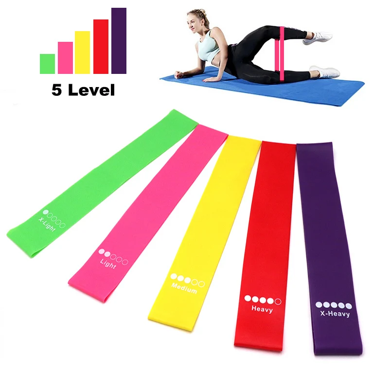 Portable Fitness Workout Equipment Yoga Crossfit Resistance Bands Training Gum Exercise Gym Strength Women Sports Ring