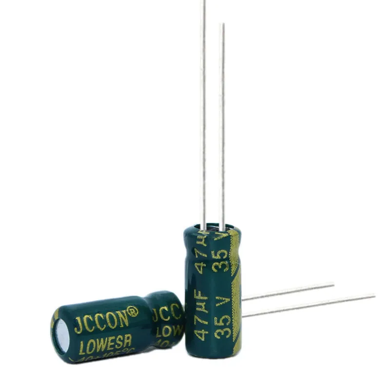 

50pcs High frequency low resistance aluminum electrolytic capacitor 35V47UF 47uf35v volume: 5x11