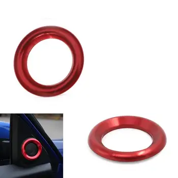 

2PCS Stainless Front Door Upper Side Speaker Audio Ring Cover Trim For Honda 10th Gen Civic 2016 2017 2018 2019 Red