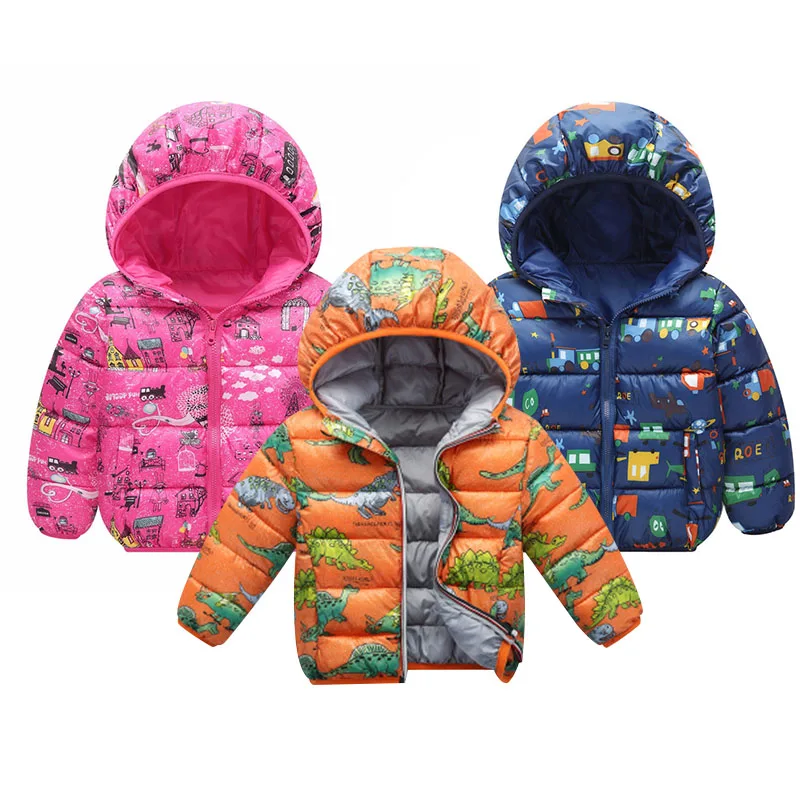 Детское зимнее пальто 2020 модное новое с капюшоном в стиле граффити для мальчиков