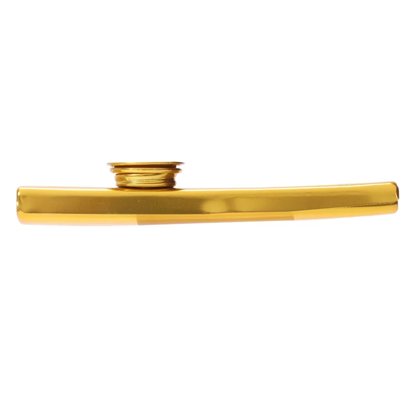 Металлический Золотой kazoo+ 2 диафрагмы флейта подарок