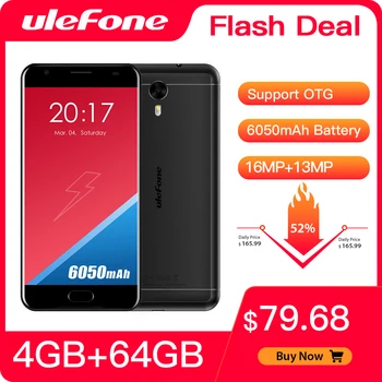 

Ulefone Power 2 European version Smartphone 5.5 Inch FHD MTK6750T Octa Core Android 7.0 4GB+64GB 16MP 6050mAh Fingerprint ID 4G