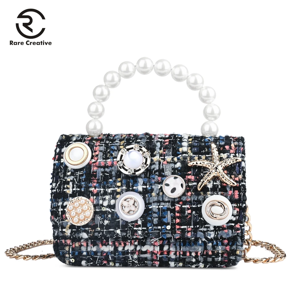 

RARE CREATIVE Winter Fashion Female Square Bag High Quality Woolen Women's Designer Handbag Ladies Shoulder Crossbody Bag HS8048