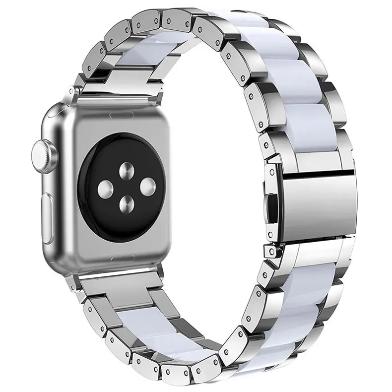 Керамические аксессуары для наручных часов для apple watch, ремешок 42 мм, 38 мм, Версия 44 мм 40 мм наручных часов iwatch, ремешок watch series 5/4/3/2/1 316L браслет из нержавеющей стали