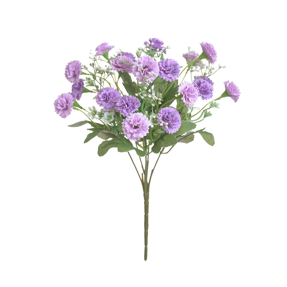Маленькие сиреневые цветы, искусственные цветы из шелка, цветочные цветы для дома, вечерние украшения сада, венок, 20 головок - Цвет: as pictuer