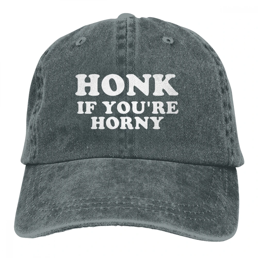 Honk If You't Horny Funny Casquette черные унисекс Мужские Женские джинсовые бейсболка с ремешком кепки Регулируемая шляпа для гольфа папа