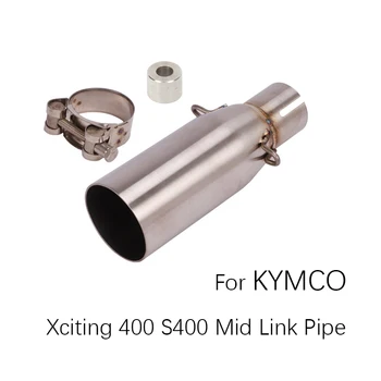 

Mid Pipe for KYMCO Xciting 400 S400 Motorcycle Exhaust Pipe Slip On 51mm Muffler Reserve Original Catalyst Stainless Steel