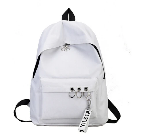 Местный склад, женский рюкзак, женские рюкзаки, школьная сумка для девочек, модный рюкзак, водонепроницаемый нейлоновый, дорожная сумка, Bolsas Mochilas - Цвет: Белый