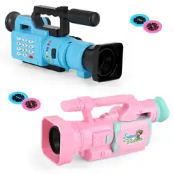 Креативный детский мультяшный видеомагнитофон, игрушка мини-проектор, видеомагнитофон, новинка, имитационная камера, светодиодный