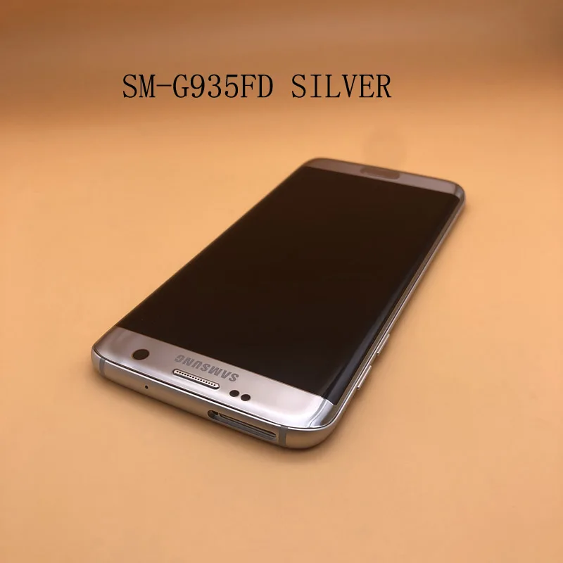 Без ожога-тени супер AMOLED дисплей для samsung Galaxy S7 Edge G935 G935F G935FD ЖК с рамкой дигитайзер сенсорный экран - Цвет: G935FD FRAME SILVER