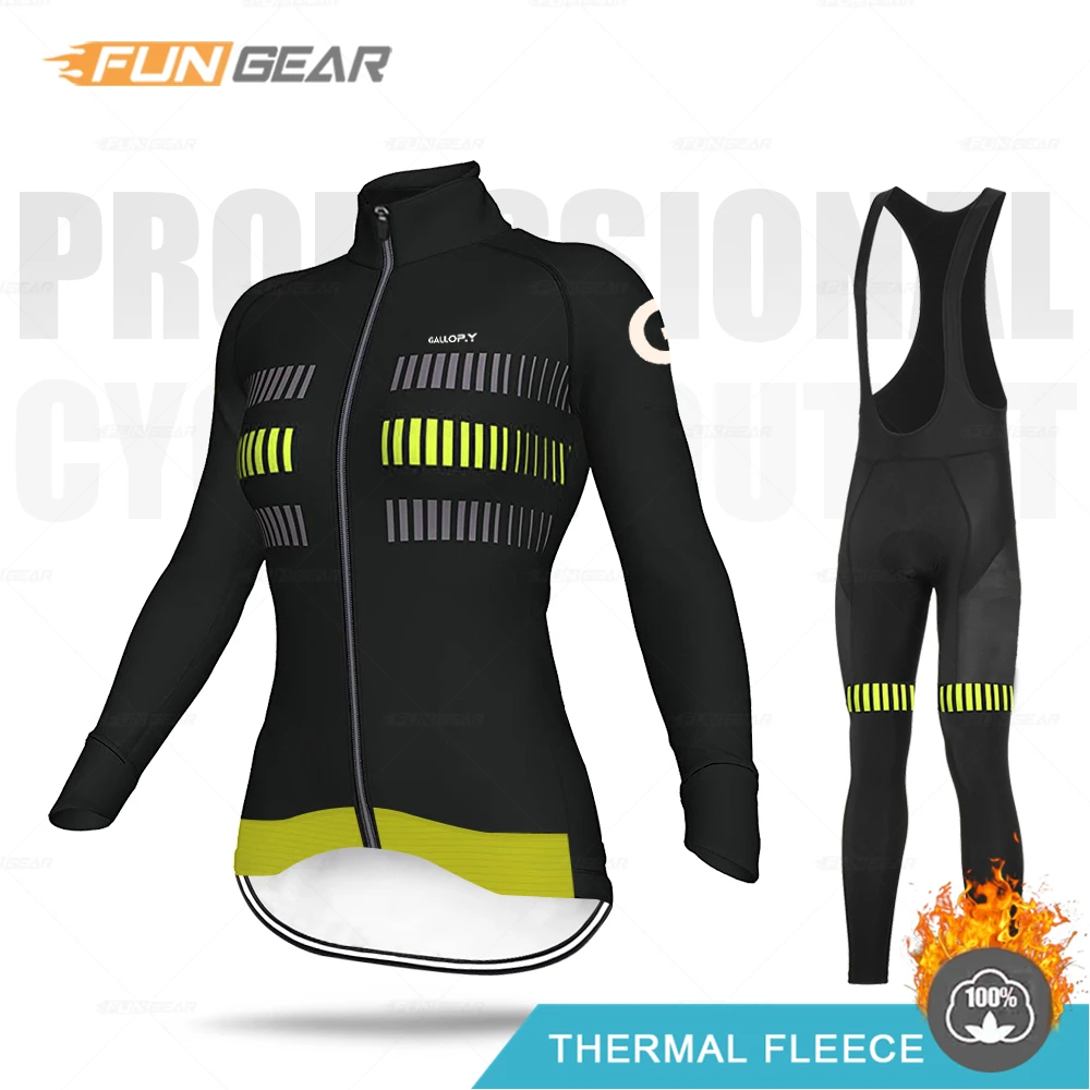Ropa Ciclismo зимняя одежда для велоспорта Женская Термальная флисовая майка комплект одежды с длинными рукавами теплый комбинезон для шоссейного велосипеда