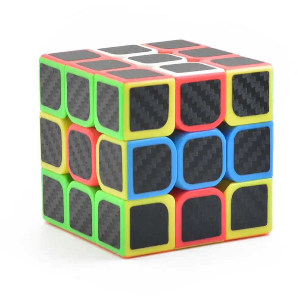 Rubix Cube speed Cube 3x3x3 гладкая Магическая наклейка из углеродного волокна Rubix speed Cube крутые детские игрушки детские подарки