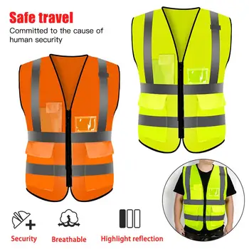 

Night Riding Running Vest Reflective Jacket Security Waistcoat for Outdoor Night Operations High Visibility Work Security Jacket