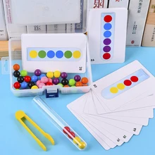 

Clip Beads Test Tube Toy Children Logic Concentration Fine Motor Training Game Montessori Teaching Aids Educational Toy For Kids