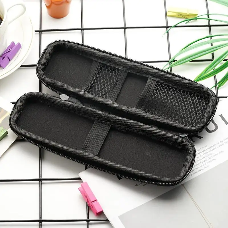 Portable EVA Black Hard Shell Pencil Case Protective Storage Pencil Case Carrying Pen Box For Pen Earphone Organize pencil cases stationery box